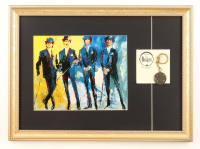 'The Beatles" Custom Framed Yankees Leroy Neiman Art Print Display with Bronze Beatles Keychain at PristineAuction.com