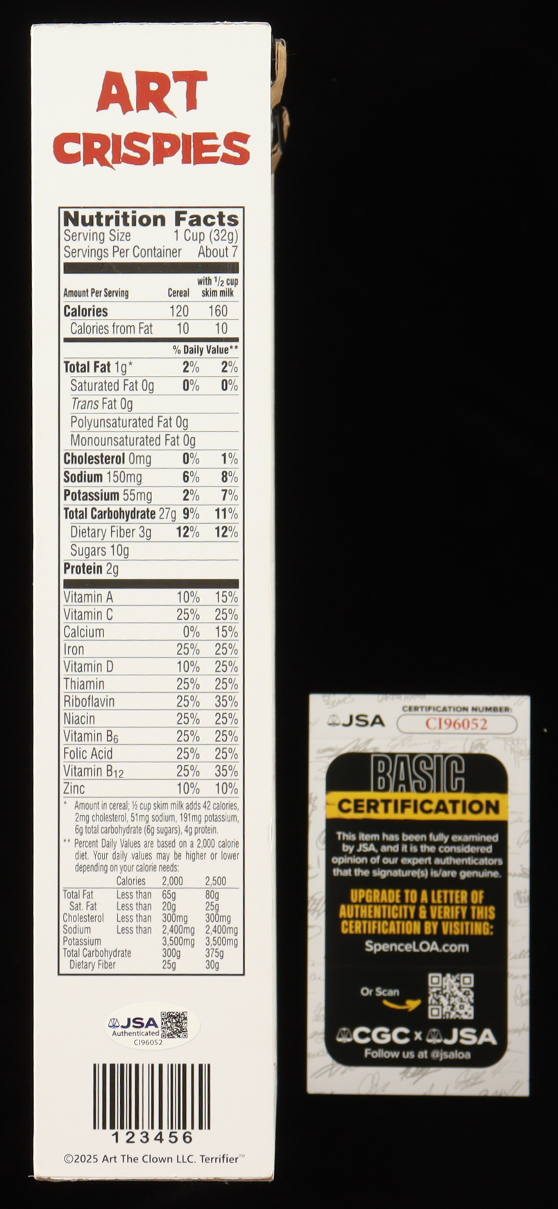 David Howard Thornton Signed "Terrifier" Wooden Cereal Box Display Inscribed "Art the Clown" (JSA) at PristineAuction.com David Howard Thornton Signed "Terrifier" Wooden Cereal Box Display Inscribed "Art the Clown" (JSA) at PristineAuction.com