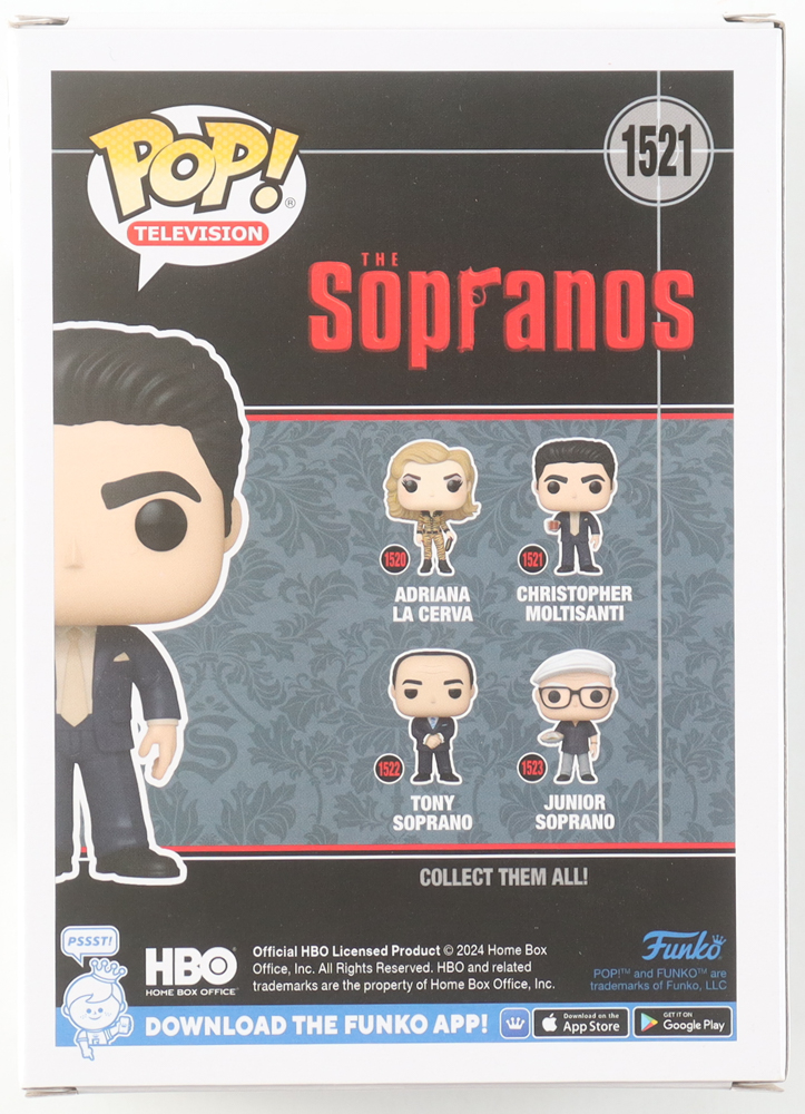 Michael Imperioli Signed "The Sopranos" #1521 Christopher Moltisanti Funko Pop! Vinyl Figure (Beckett) at PristineAuction.com Michael Imperioli Signed "The Sopranos" #1521 Christopher Moltisanti Funko Pop! Vinyl Figure (Beckett) at PristineAuction.com