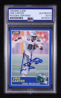 Cris Carter Signed 1989 Score #72 RC (PSA) at PristineAuction.com