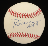 Rod Carew Signed OML Baseball Inscribed "HOF 91" (JSA) at PristineAuction.com
