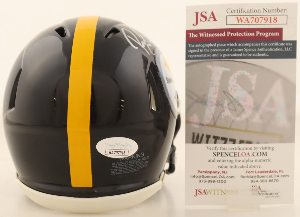 Rocky Bleier Signed Steelers Speed Mini Helmet Inscribed "4X SB Champs" (JSA) at PristineAuction.com Rocky Bleier Signed Steelers Speed Mini Helmet Inscribed "4X SB Champs" (JSA) at PristineAuction.com