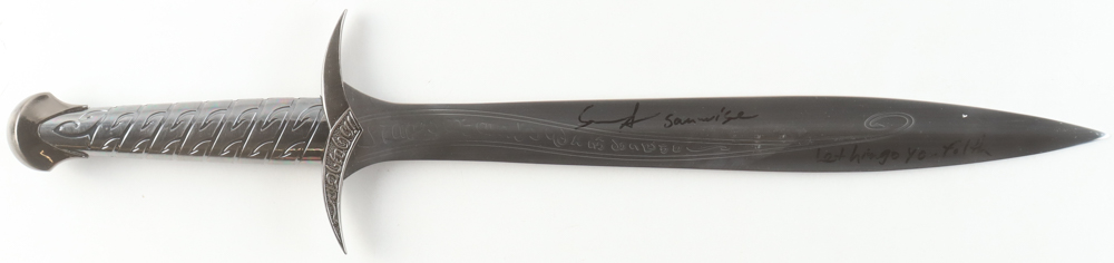 Sean Astin Signed "The Lord of the Rings" Sting Sword Inscribed "Samwise" & "Let Him Go You Filth" (Beckett) at PristineAuction.com Sean Astin Signed "The Lord of the Rings" Sting Sword Inscribed "Samwise" & "Let Him Go You Filth" (Beckett) at PristineAuction.com