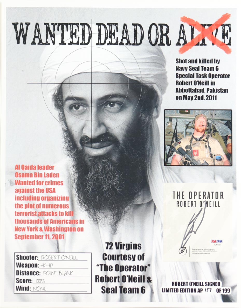 Robert O’Neill Signed LE 13x16 Photo (PSA) at PristineAuction.com Robert O’Neill Signed LE 13x16 Photo (PSA) at PristineAuction.com