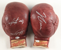 Julio Cesar Chavez, Marco Barrera & Erik Morales Signed Vintage Rawlings Boxing Glove Set of (2) (JSA) at PristineAuction.com