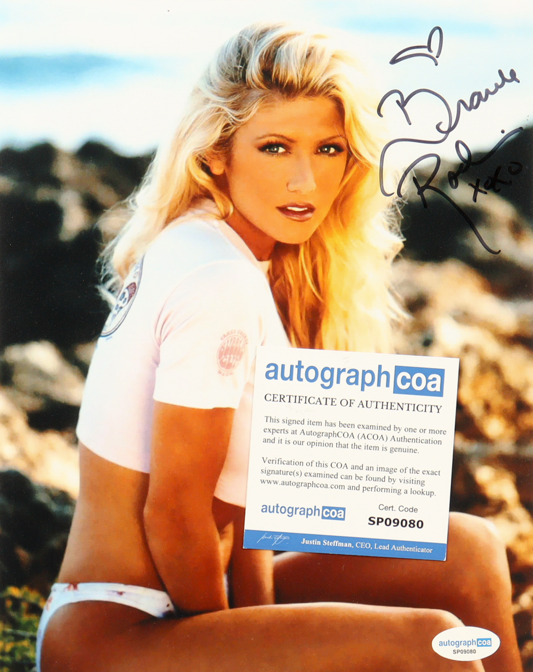 Brande Roderick Signed 8x10 Photo Inscribed "Xoxo" (ACOA) at PristineAuction.com Brande Roderick Signed 8x10 Photo Inscribed "Xoxo" (ACOA) at PristineAuction.com