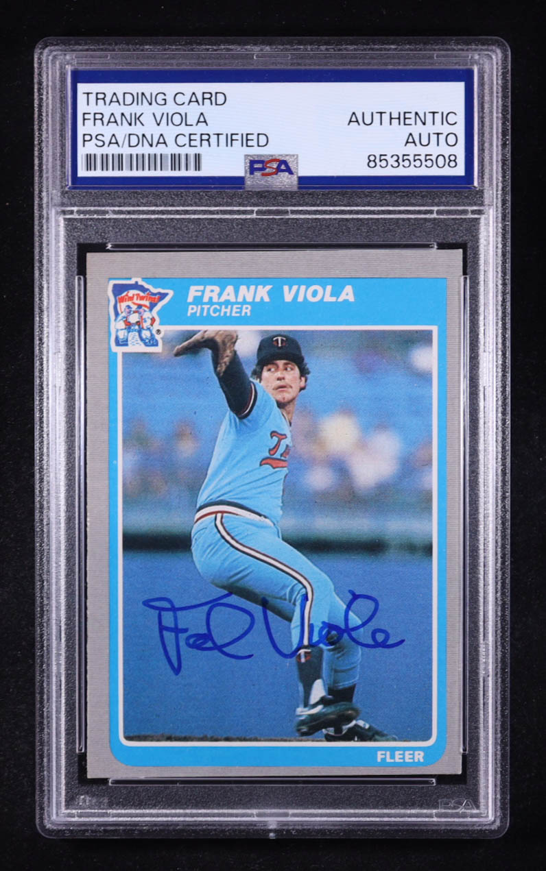 Frank Viola Signed 1985 Fleer #291 (PSA) at PristineAuction.com Frank Viola Signed 1985 Fleer #291 (PSA) at PristineAuction.com