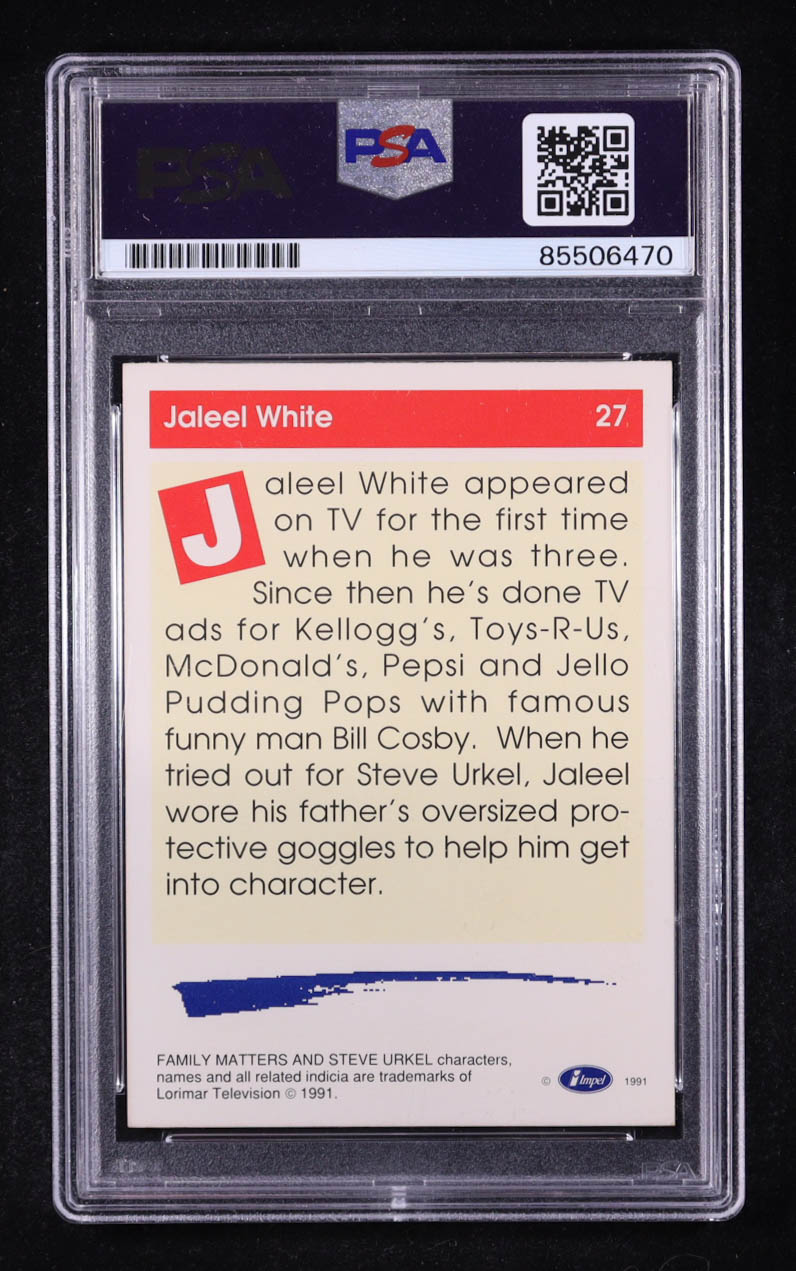 Jaleel White Signed 1991 Impel Laffs #27 (PSA) at PristineAuction.com Jaleel White Signed 1991 Impel Laffs #27 (PSA) at PristineAuction.com