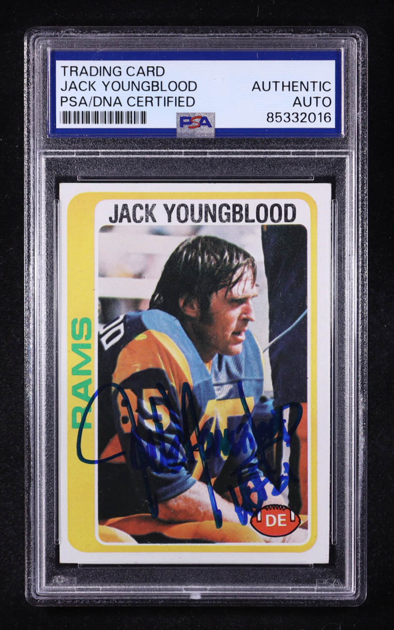 Jack Youngblood Signed 1978 Topps #265 Inscribed "HF 01" (PSA) at PristineAuction.com Jack Youngblood Signed 1978 Topps #265 Inscribed "HF 01" (PSA) at PristineAuction.com