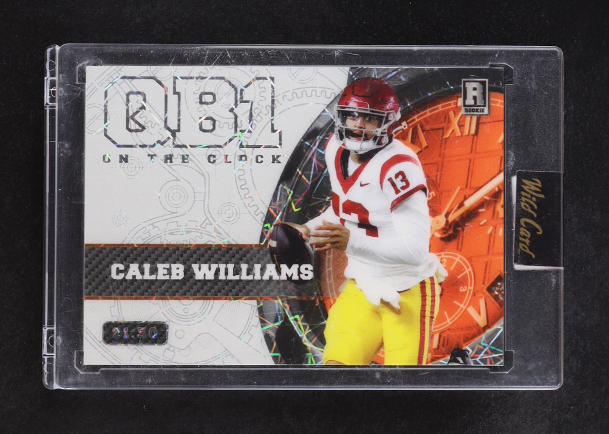 Caleb Williams 2023 Wild Card QB 1 On The Clock #OCW-CW2 RC #21/50 at PristineAuction.com Caleb Williams 2023 Wild Card QB 1 On The Clock #OCW-CW2 RC #21/50 at PristineAuction.com