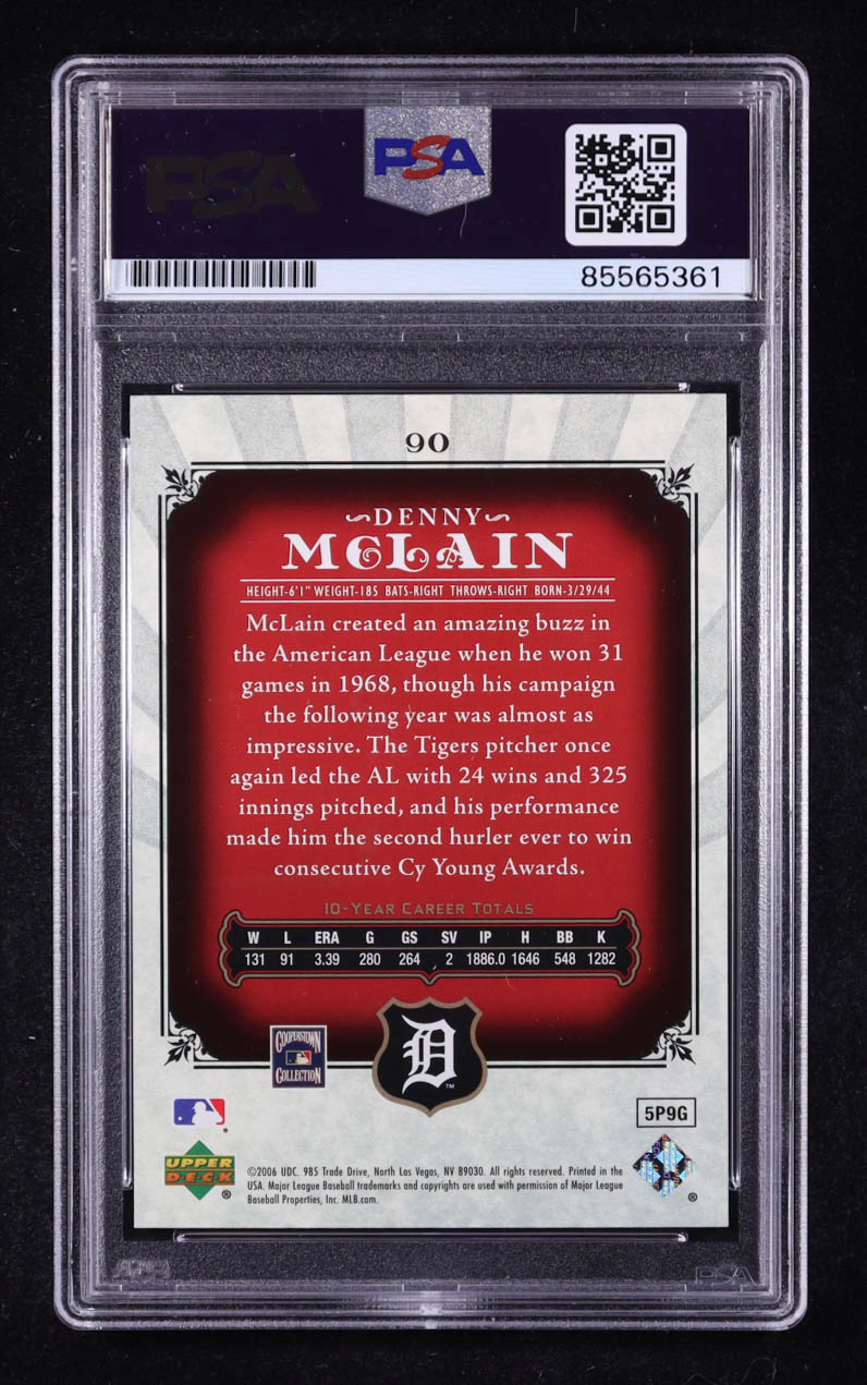 Denny McLain Signed 2006 SP Legendary Cuts #90 (PSA) at PristineAuction.com Denny McLain Signed 2006 SP Legendary Cuts #90 (PSA) at PristineAuction.com