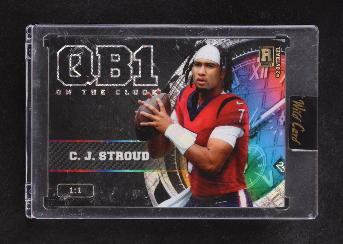 C.J. Stroud 2023 Wild Card QB1 On The Clock #OCW-CS1 RC #1/1 at PristineAuction.com C.J. Stroud 2023 Wild Card QB1 On The Clock #OCW-CS1 RC #1/1 at PristineAuction.com