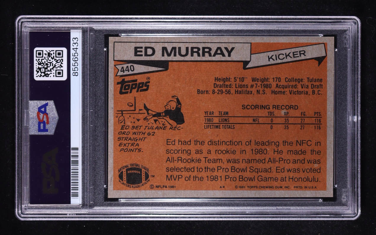 Eddie Murray Signed 1981 Topps #440 (PSA) at PristineAuction.com Eddie Murray Signed 1981 Topps #440 (PSA) at PristineAuction.com