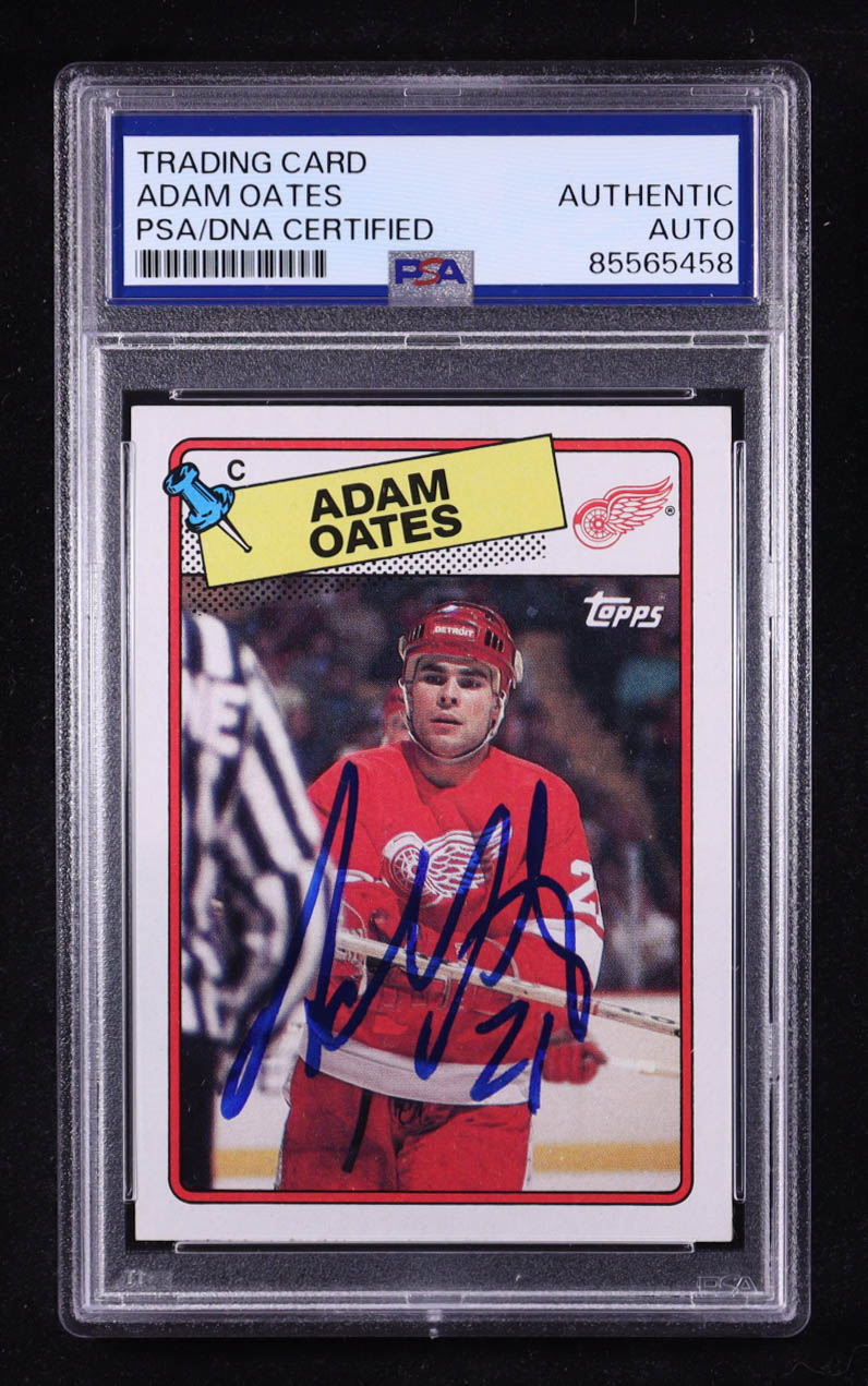 Adam Oates Signed 1988 Topps #161 (PSA) at PristineAuction.com Adam Oates Signed 1988 Topps #161 (PSA) at PristineAuction.com