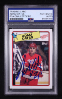 Adam Oates Signed 1988 Topps #161 (PSA) at PristineAuction.com