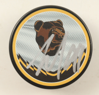 Nikita Zadorov Signed Bruins Logo Hockey Puck (JSA) at PristineAuction.com