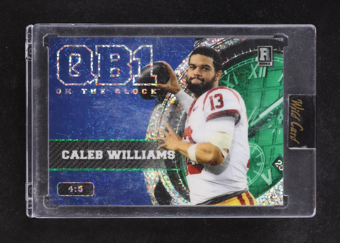 Caleb Williams 2023 Wild Card QB 1 On The Clock #OCW-CW1 RC #4/5 at PristineAuction.com Caleb Williams 2023 Wild Card QB 1 On The Clock #OCW-CW1 RC #4/5 at PristineAuction.com