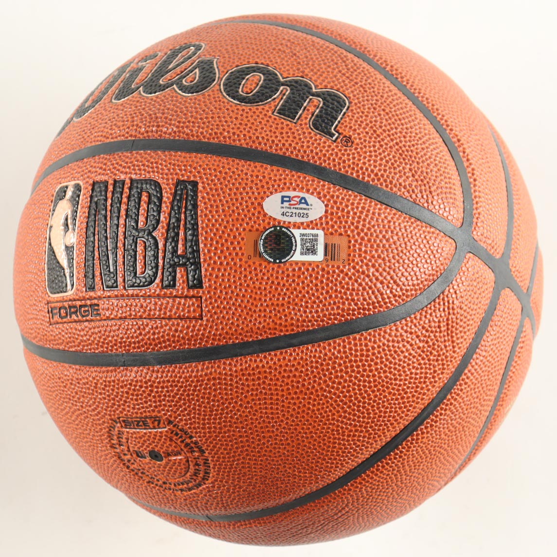 Larry Bird & Magic Johnson Signed Basketball With Acrylic Display Stand (Beckett) at PristineAuction.com Larry Bird & Magic Johnson Signed Basketball With Acrylic Display Stand (Beckett) at PristineAuction.com