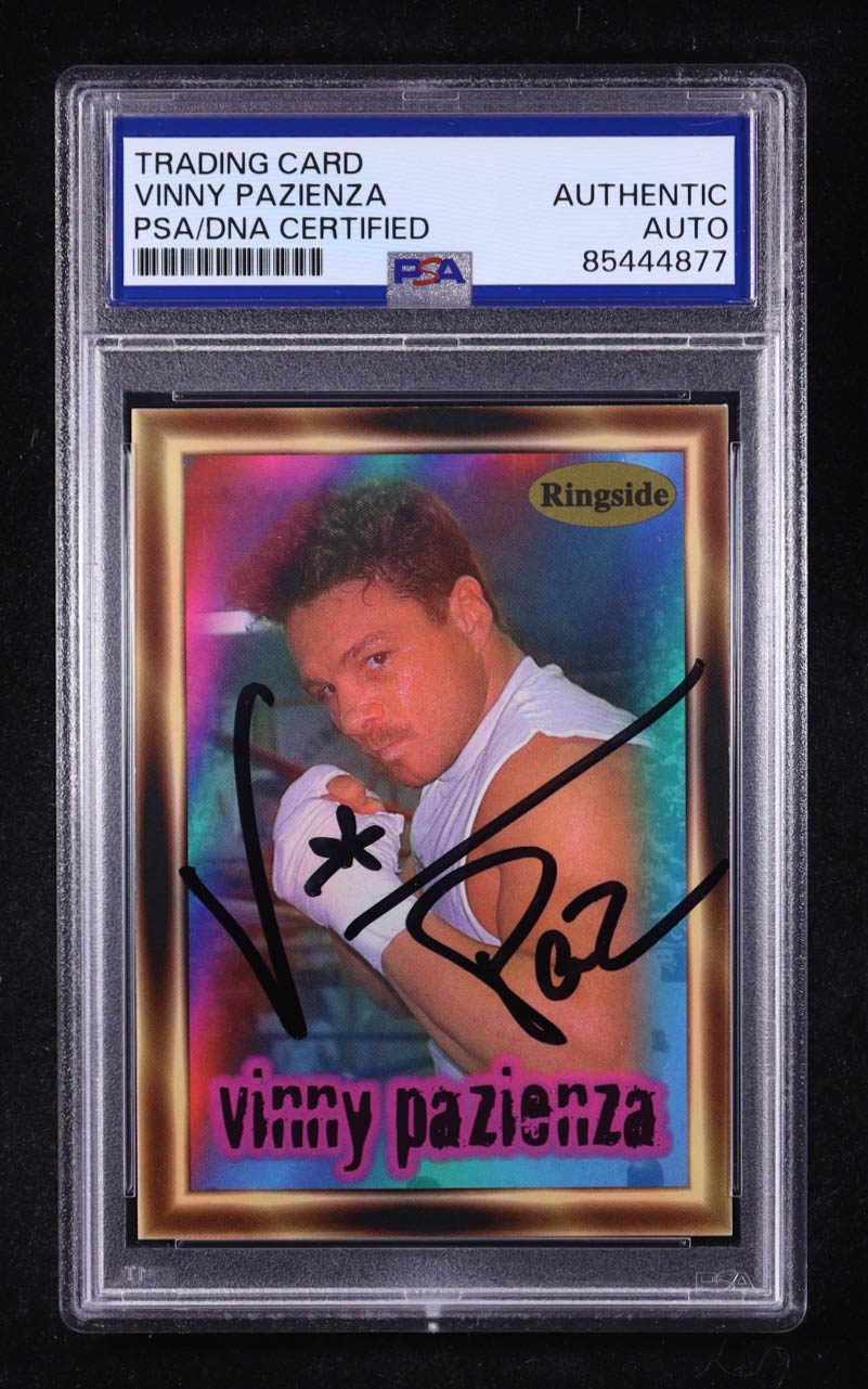 Vinny 'Paz' Pazienza Signed 1996 Ringside #24 (PSA) at PristineAuction.com Vinny 'Paz' Pazienza Signed 1996 Ringside #24 (PSA) at PristineAuction.com