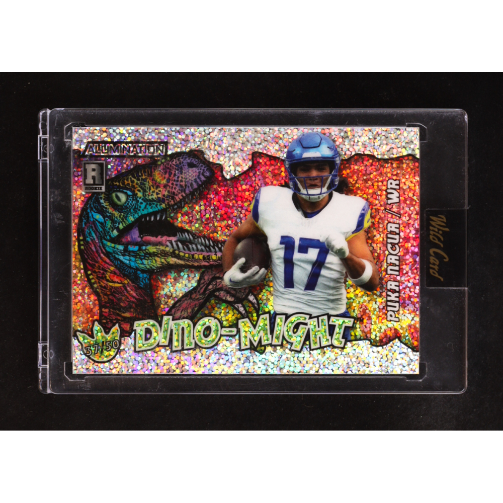 Puka Nacua 2023 Wild Card Alumination Dino-Might Raptor #AD-PN RC #37/ ...