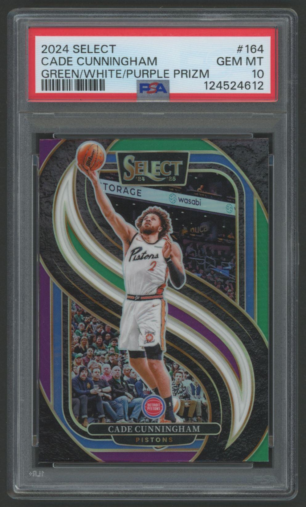Cade Cunningham 2024 Select Green White Purple Prizm #164 (PSA 10) at PristineAuction.com Cade Cunningham 2024 Select Green White Purple Prizm #164 (PSA 10) at PristineAuction.com