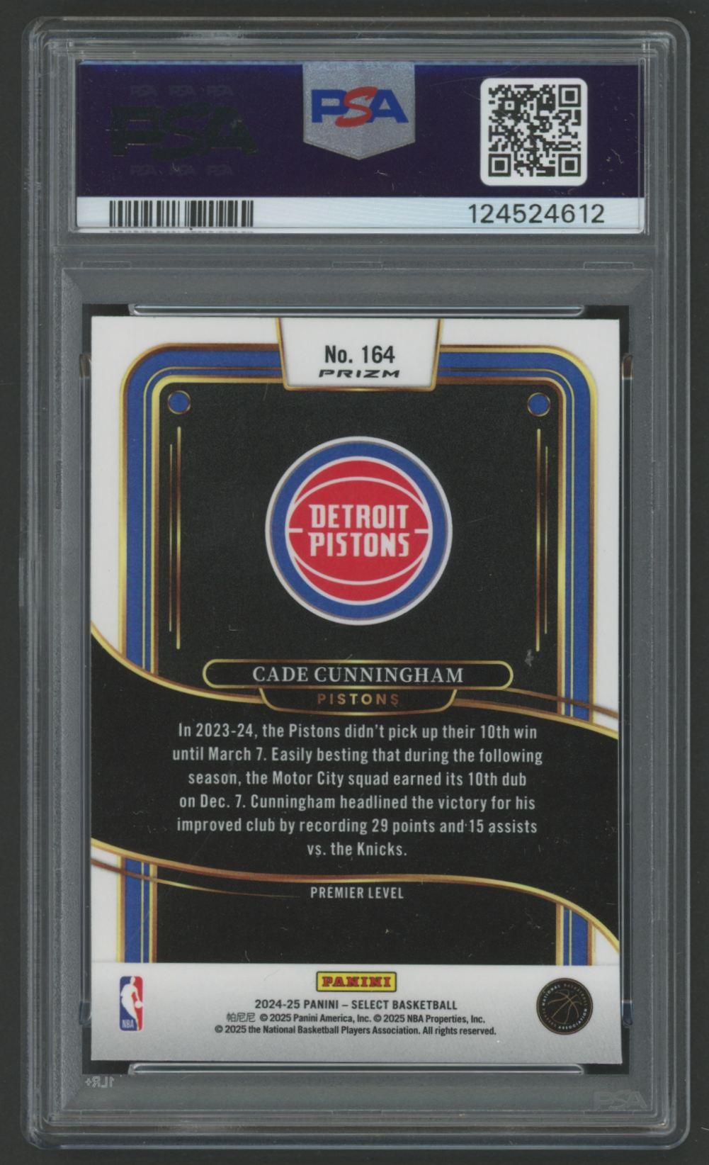 Cade Cunningham 2024 Select Green White Purple Prizm #164 (PSA 10) at PristineAuction.com Cade Cunningham 2024 Select Green White Purple Prizm #164 (PSA 10) at PristineAuction.com