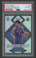 Cade Cunningham 2021 Panini Prizm Emergent Silver #22 RC (PSA 10) at PristineAuction.com