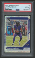 Lamar Jackson 2024 Donruss Optic Wave #13 #299/300 (PSA 10) at PristineAuction.com