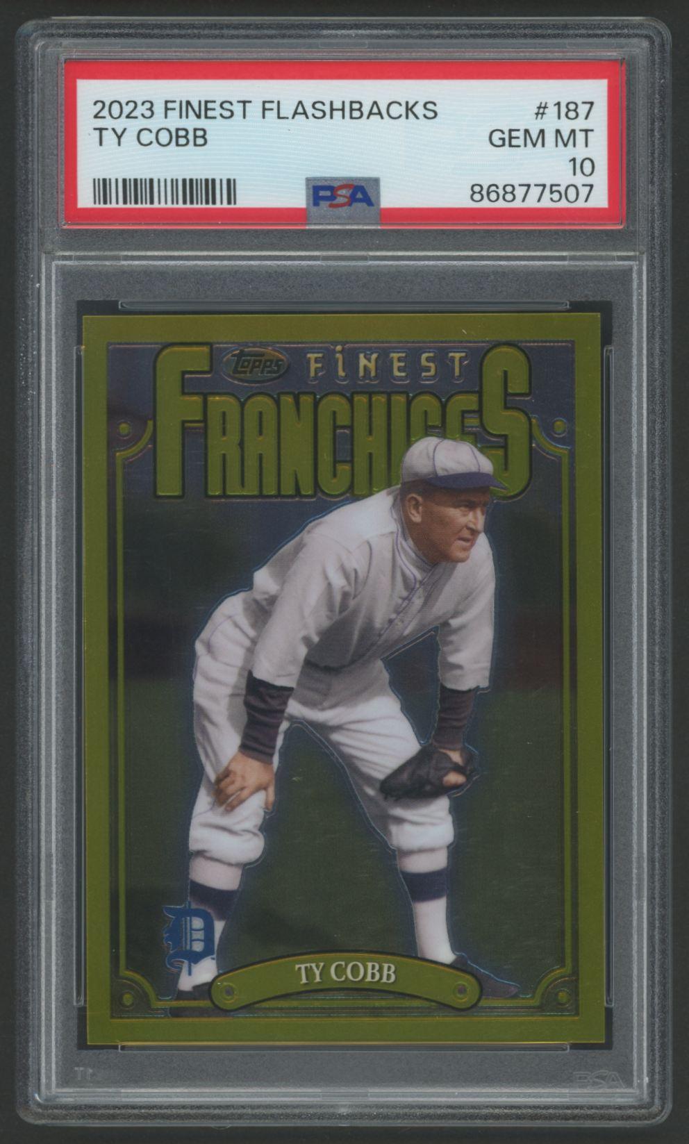 Ty Cobb 2023 Finest Flashbacks #187 (PSA 10) at PristineAuction.com Ty Cobb 2023 Finest Flashbacks #187 (PSA 10) at PristineAuction.com