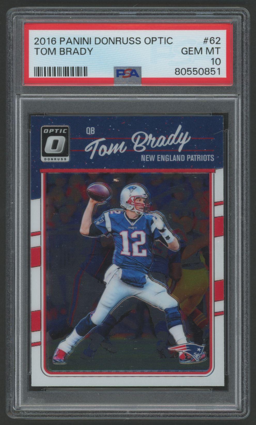 Tom Brady 2016 Donruss Optic #62 (PSA 10) at PristineAuction.com Tom Brady 2016 Donruss Optic #62 (PSA 10) at PristineAuction.com