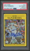 Ryne Sandberg Signed 1991 Fleer #431 (PSA | Auto 10) at PristineAuction.com