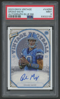 Drake Maye 2023 Onyx Vintage Autograph Blue Ink #VADM RC (PSA 9) at PristineAuction.com