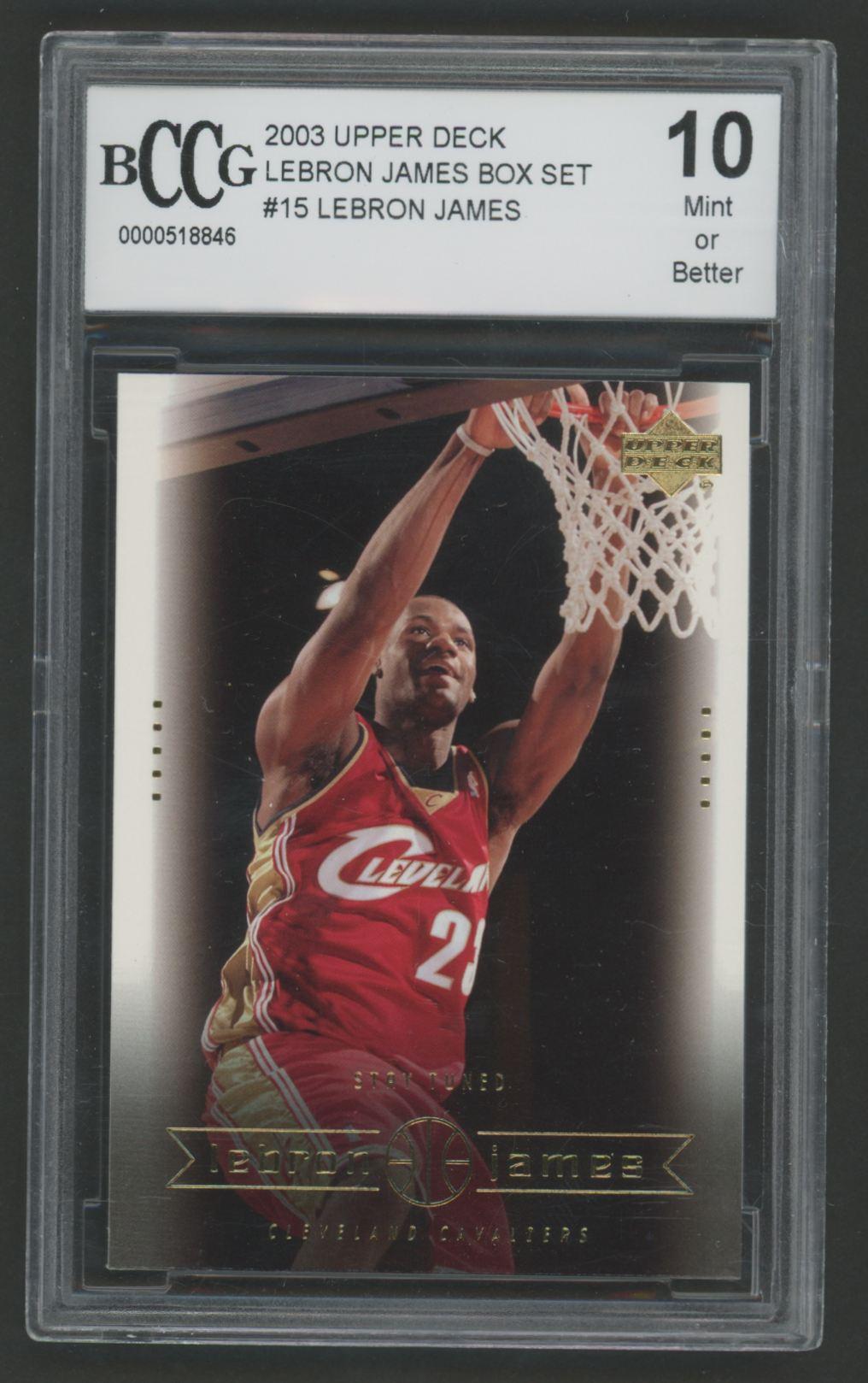 Lebron James 2003 Upper Deck Lebron James Box Set #15 RC (BCCG 10) at PristineAuction.com Lebron James 2003 Upper Deck Lebron James Box Set #15 RC (BCCG 10) at PristineAuction.com