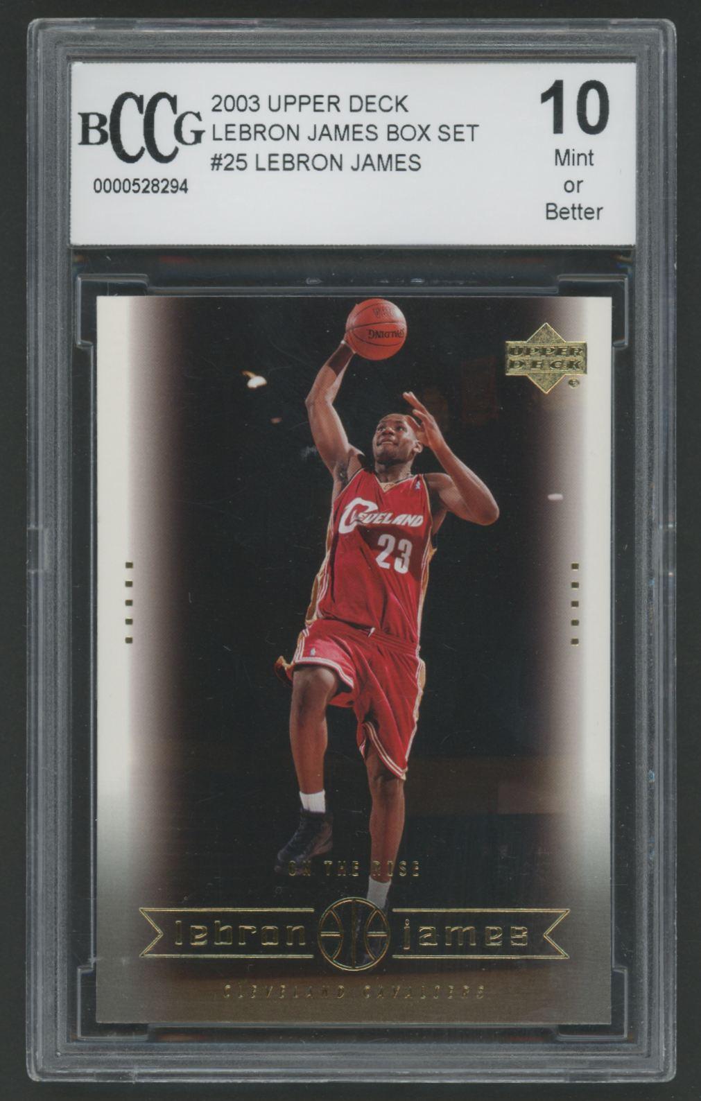 Lebron James 2003 Upper Deck Lebron James Box Set #25 RC (BCCG 10) at PristineAuction.com Lebron James 2003 Upper Deck Lebron James Box Set #25 RC (BCCG 10) at PristineAuction.com