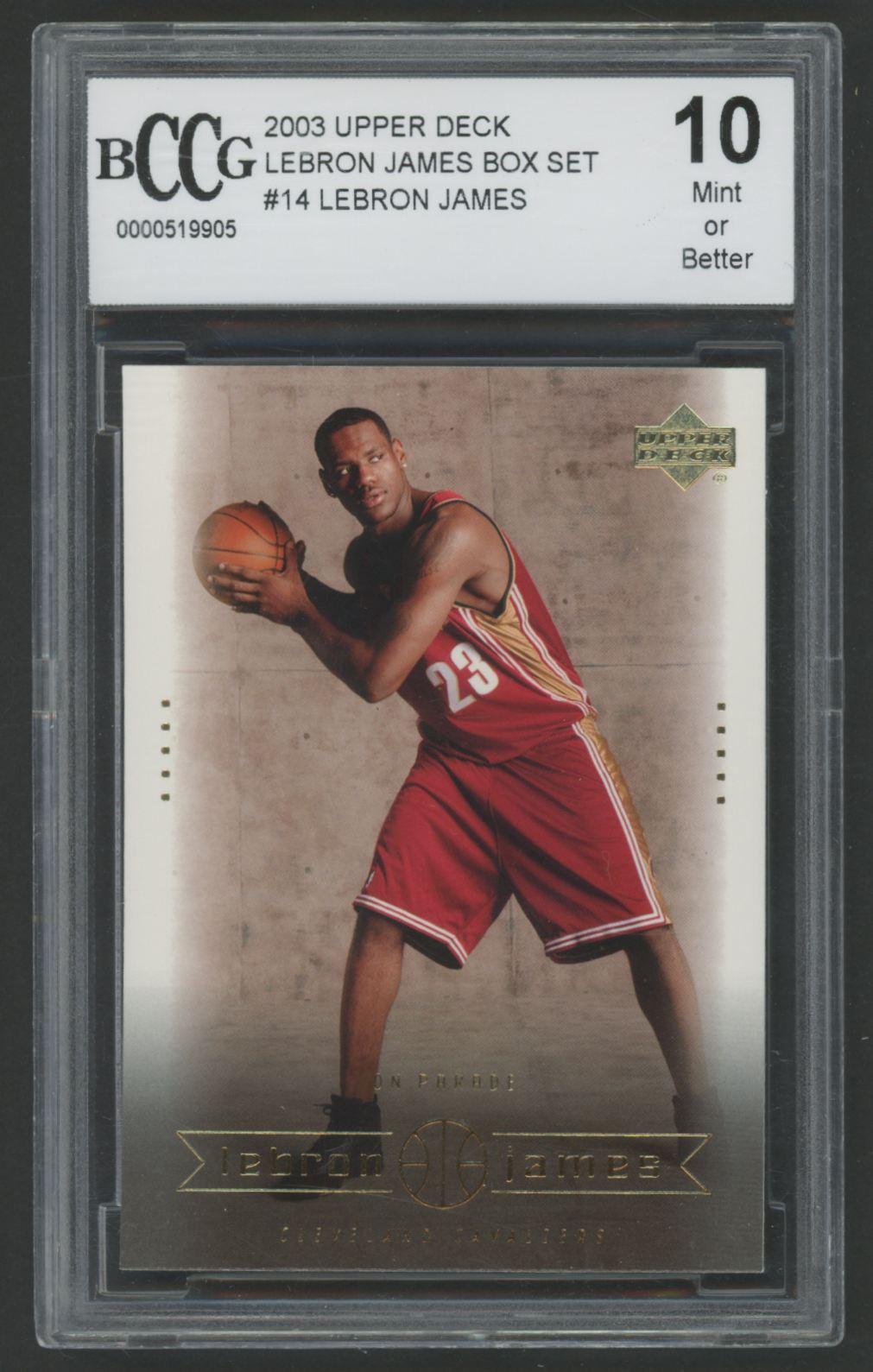 Lebron James 2003 Upper Deck Lebron James Box Set #14 RC (BCCG 10) at PristineAuction.com Lebron James 2003 Upper Deck Lebron James Box Set #14 RC (BCCG 10) at PristineAuction.com