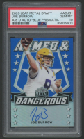 Joe Burrow 2020 Leaf Metal Armed & Dangerous Blue Prismatic #ADJB1 #34/35 (PSA 10) at PristineAuction.com