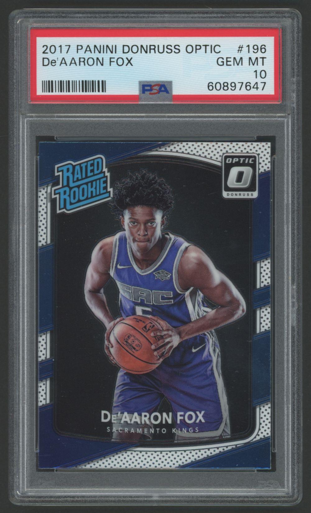 DeAaron Fox 2017 Donruss Optic RR #196 (PSA 10) at PristineAuction.com DeAaron Fox 2017 Donruss Optic RR #196 (PSA 10) at PristineAuction.com
