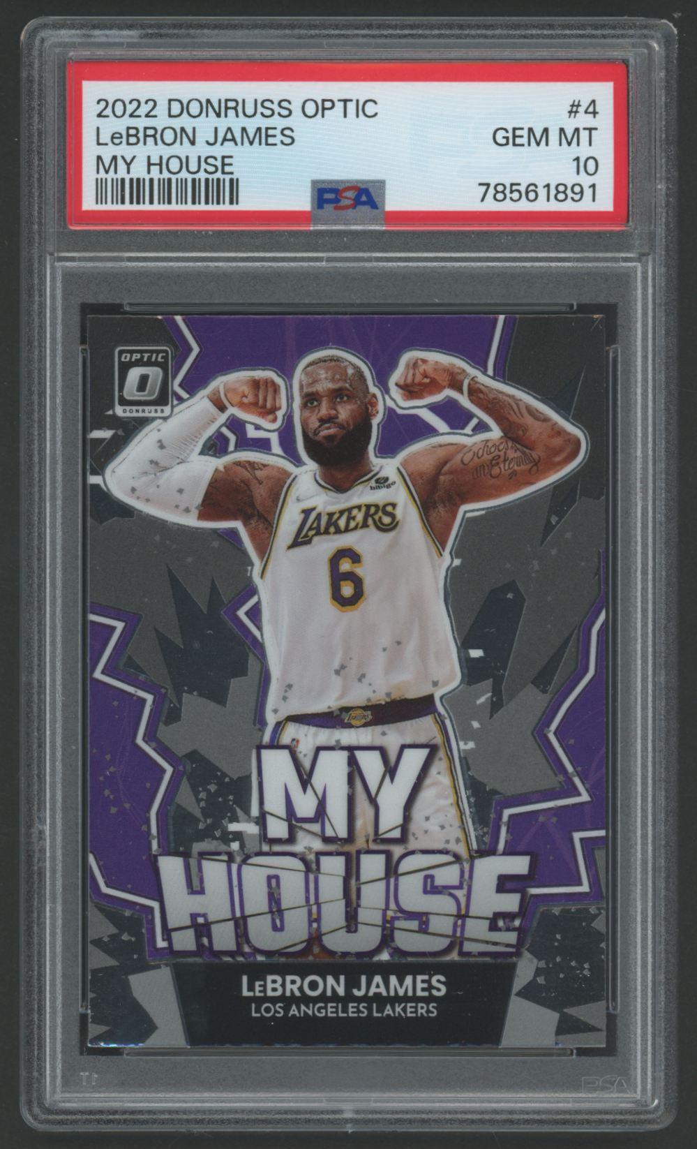 LeBron James 2022 Donruss Optic My House #4 (PSA 10) at PristineAuction.com LeBron James 2022 Donruss Optic My House #4 (PSA 10) at PristineAuction.com