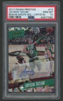 Jayson Tatum 2017-18 Prestige Bonus Shots Signatures Crystal #13 RC (PSA 10) at PristineAuction.com