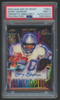 Barry Sanders 2023 Leaf Art of Sport Fiberoptic Bronze Spectrum Autograph #FBS1 #14/15 (PSA 9) at PristineAuction.com