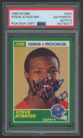Steve Atwater Signed 1989 Score #263 (PSA | Autograph Graded 9) at PristineAuction.com