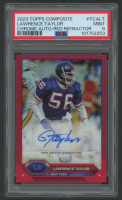 Lawrence Taylor 2023 Topps Composite Chrome Autographs Red Refractors #TCALT #4/5 (PSA 9) at PristineAuction.com