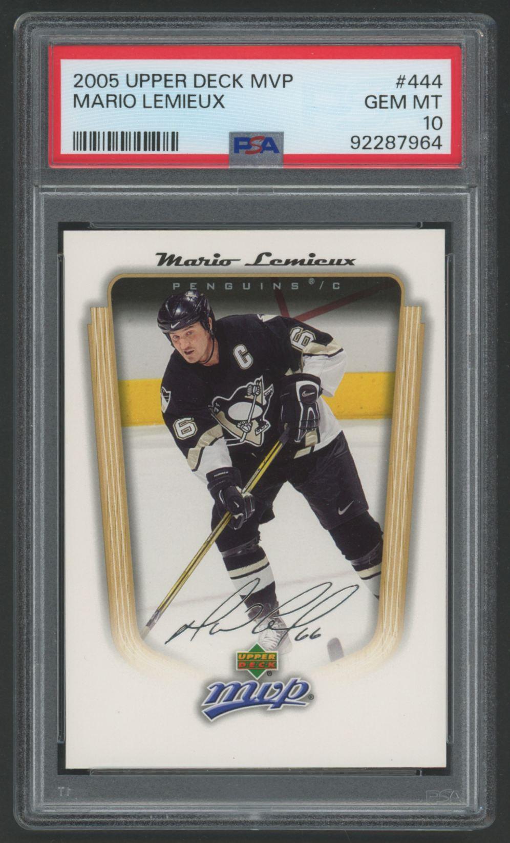 Mario Lemieux 2005 Upper Deck MVP #444 (PSA 10) at PristineAuction.com Mario Lemieux 2005 Upper Deck MVP #444 (PSA 10) at PristineAuction.com
