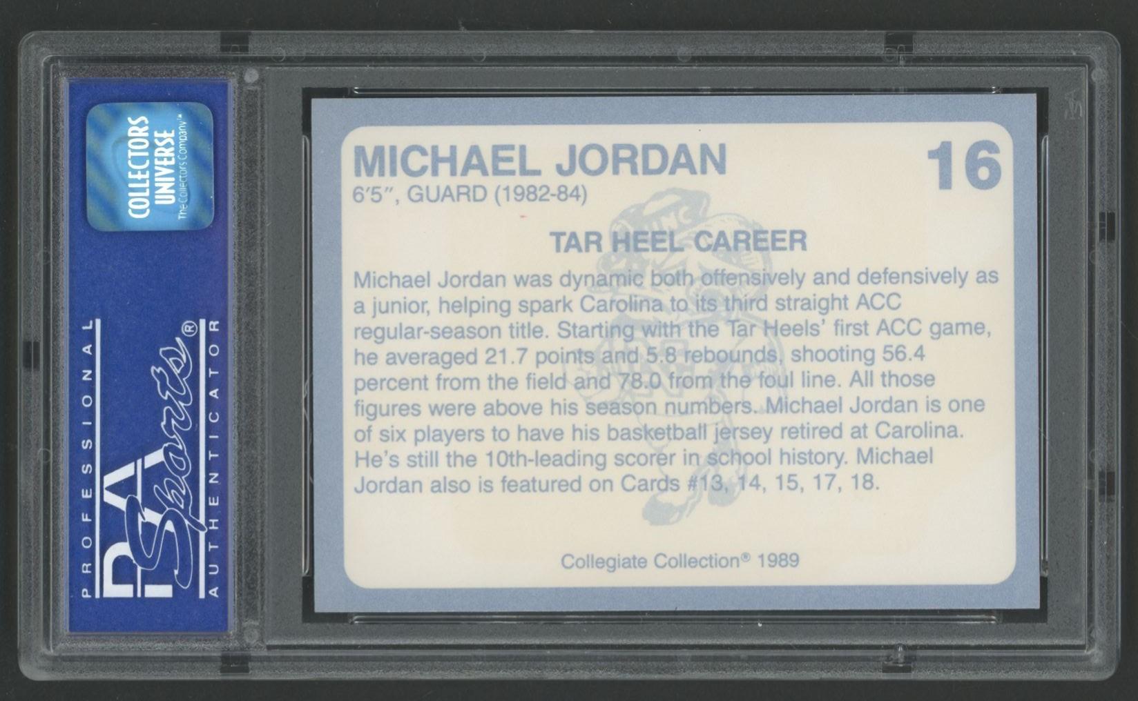 Michael Jordan 1989 North Carolina Collegiate Collection #16 (PSA 9) at PristineAuction.com Michael Jordan 1989 North Carolina Collegiate Collection #16 (PSA 9) at PristineAuction.com