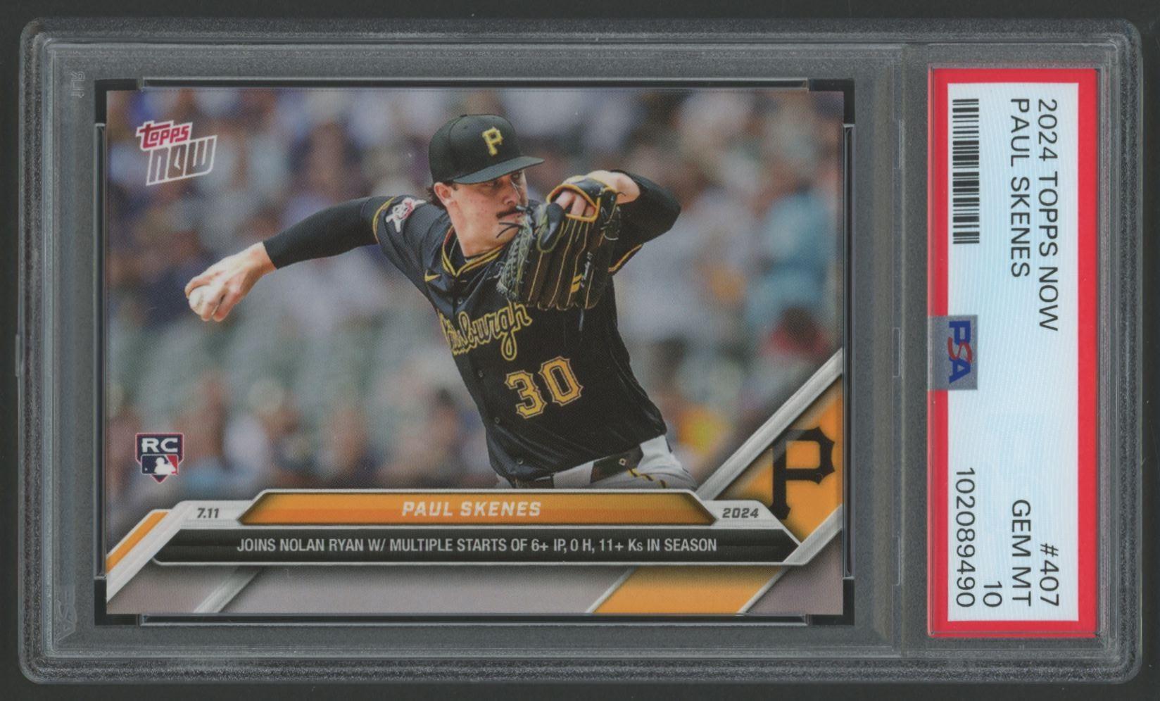 Paul Skenes 2024 Topps Now #407 (PSA 10) at PristineAuction.com Paul Skenes 2024 Topps Now #407 (PSA 10) at PristineAuction.com