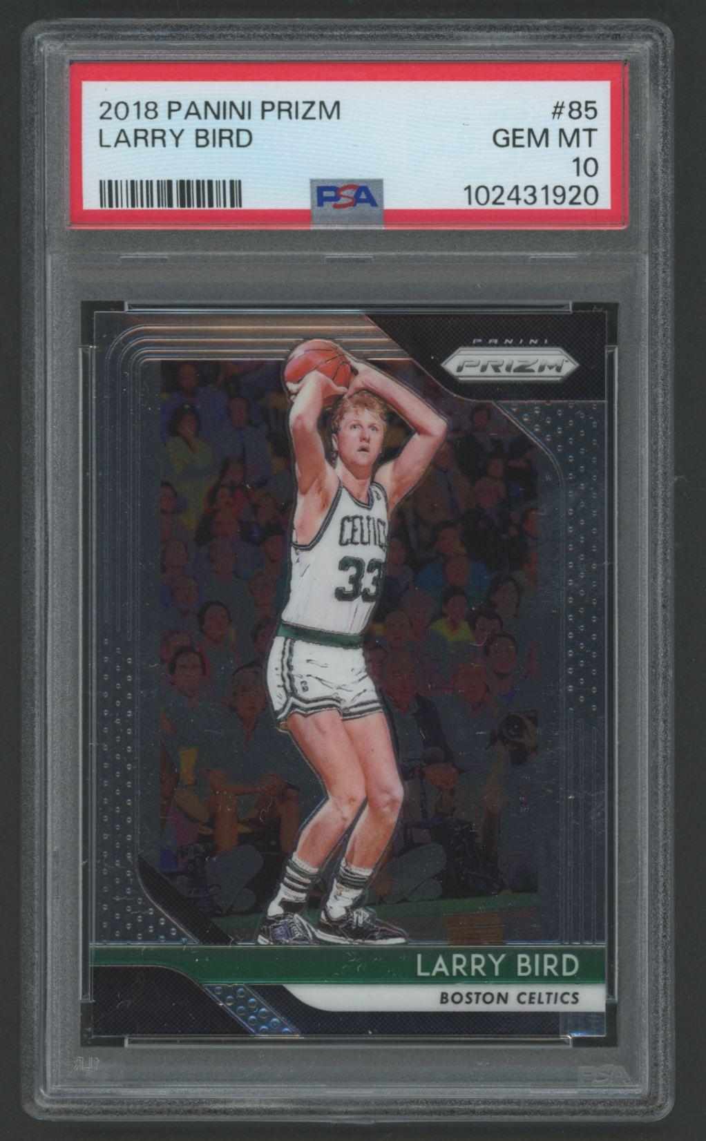 Larry Bird 2018 Panini Prizm #85 (PSA 10) at PristineAuction.com Larry Bird 2018 Panini Prizm #85 (PSA 10) at PristineAuction.com