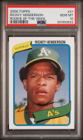 Rickey Henderson 2006 Topps Rookie of the Week #21 (PSA 10) at PristineAuction.com