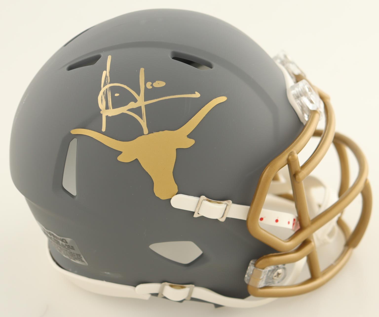 Vince Young Signed Texas Longhorns Slate Alternate Speed Mini Helmet (Schwartz) at PristineAuction.com Vince Young Signed Texas Longhorns Slate Alternate Speed Mini Helmet (Schwartz) at PristineAuction.com