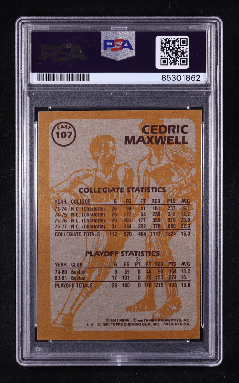Cedric Maxwell Signed 1981-82 Topps #107 (PSA) at PristineAuction.com Cedric Maxwell Signed 1981-82 Topps #107 (PSA) at PristineAuction.com