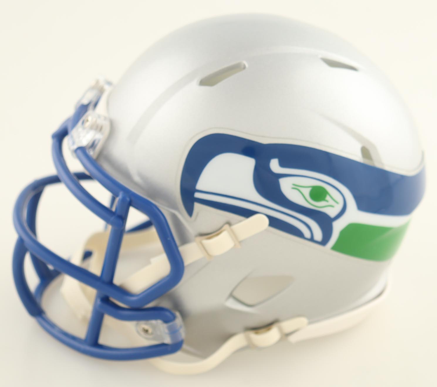 Walter Jones Signed Seahawks Throwback Speed Mini Helmet Inscribed "HOF '14" (Schwartz) at PristineAuction.com Walter Jones Signed Seahawks Throwback Speed Mini Helmet Inscribed "HOF '14" (Schwartz) at PristineAuction.com
